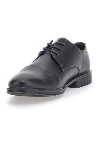 Schwarze spitze Schnürschuhe LONGFORD TRAK9933