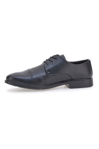 Schwarze spitze Schnürschuhe LONGFORD TRAK9933