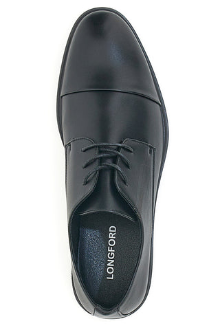 Schwarze spitze Schnürschuhe LONGFORD TRAK9933