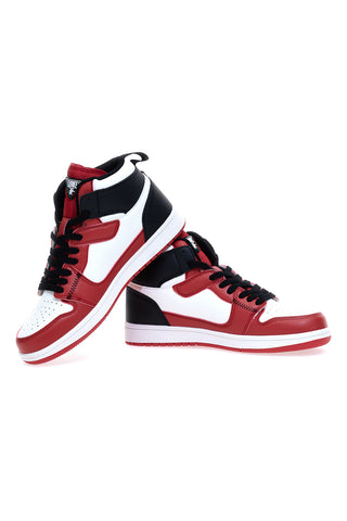 Sneakers rosso/nero mid casual Leone M075S9