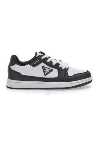 Sneakers Bianche e Nere Con Lacci Leone M075S9LOW