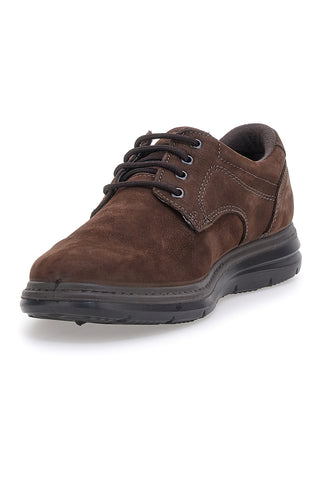 Braune Schnürschuhe aus echtem Wildleder Imac 651428