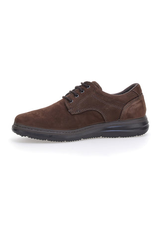 Braune Schnürschuhe aus echtem Wildleder Imac 651428