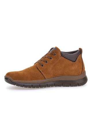 Scarpe Stringate Alte Marroni In Vera Pelle Imac 652250