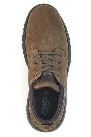 Scarpe Stringate Alte Marrone Fango In Vera Pelle Imac 652250