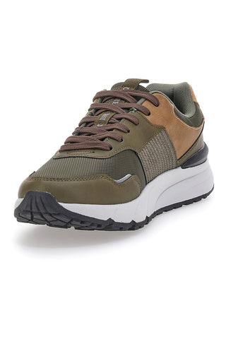 Grüne Sneakers mit braunen Details CARRERA CAM43900
