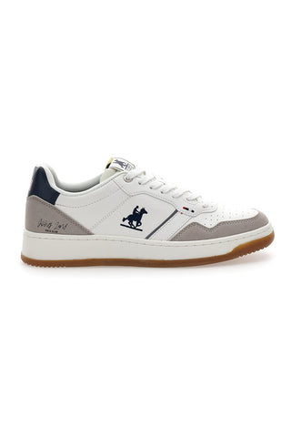 Weiße Mid-Cut-Sneaker mit Rissen US Grand Polo GPM424215J