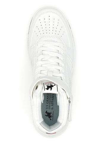 US Grand Polo Kevin Mid White Sneakers