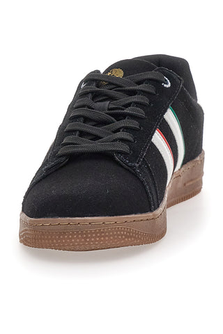 Schwarze Sneakers mit weißen Bändern CANGURO 591