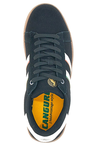 Schwarze Sneakers mit weißen Bändern CANGURO 591