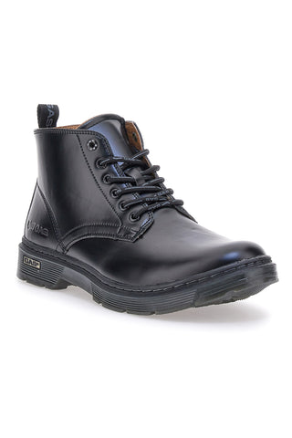 Niedrige schwarze STIEFEL mit Gas-Bristol-Schnürsenkeln