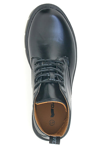 Niedrige schwarze STIEFEL mit Gas-Bristol-Schnürsenkeln