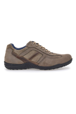 Taupefarbene Schnürschuhe aus echtem Leder Pittarello Eco 7016