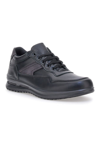 Stringate nere con tomaia in pelle Made in Italy MARCO BRANDI 308