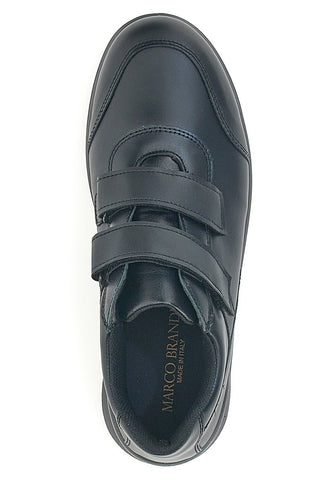 Stringate nere con strappi in velcro Made in Italy MARCO BRANDI 308