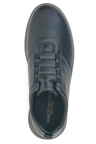 Scarpe nere con elastici frontali Made in Italy MARCO BRANDI 37