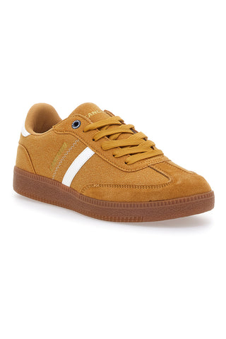 Sandfarbene Sneakers mit Canguro 385-Schnürverschluss