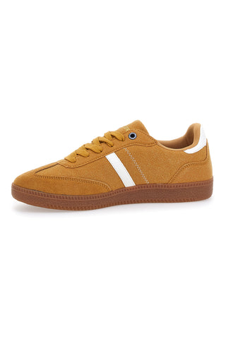 Sandfarbene Sneakers mit Canguro 385-Schnürverschluss