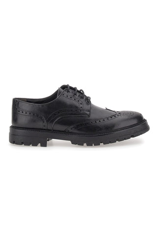 Schwarze Schnürschuhe mit Duilio Pittarello Focus 2240-Dekor