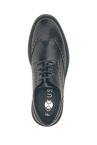Schwarze Schnürschuhe mit Duilio Pittarello Focus 2240-Dekor