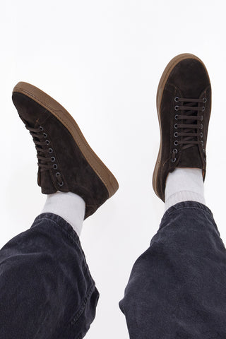 Sneakers in camoscio marrone scuro Made in Italy PITTARELLO FOCUS 3021