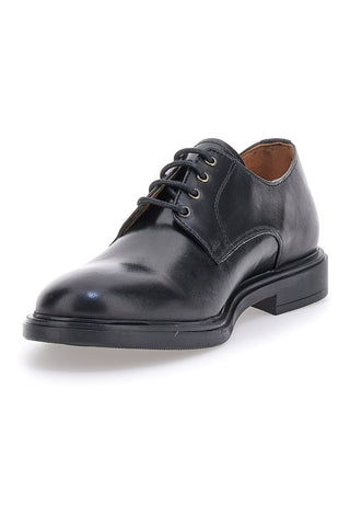 Schwarze Schnürschuhe mit glattem Obermaterial aus echtem Leder PITTARELLO 6851