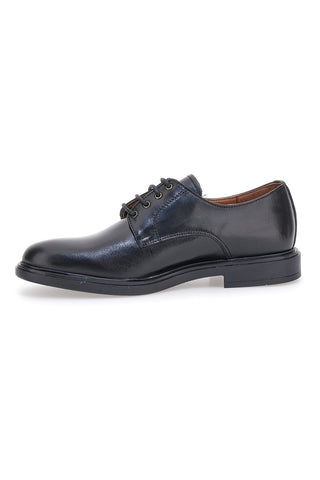 Schwarze Schnürschuhe mit glattem Obermaterial aus echtem Leder PITTARELLO 6851