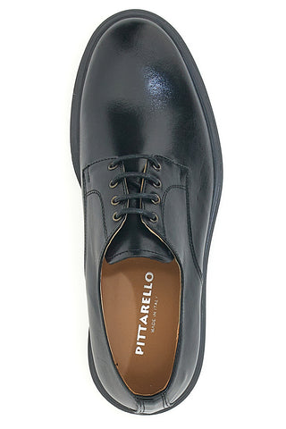 Schwarze Schnürschuhe mit glattem Obermaterial aus echtem Leder PITTARELLO 6851