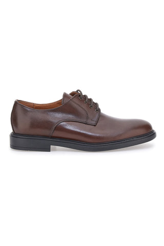 Braune Leder-Schnürschuhe Pittarello 6851
