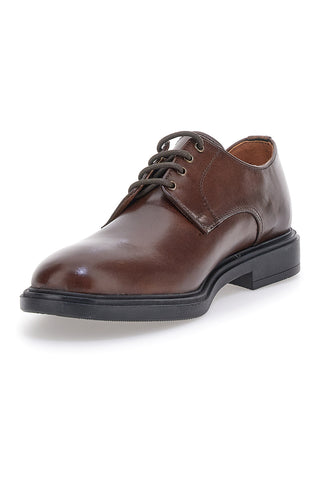 Braune Leder-Schnürschuhe Pittarello 6851