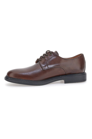 Braune Leder-Schnürschuhe Pittarello 6851