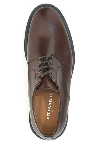 Braune Leder-Schnürschuhe Pittarello 6851