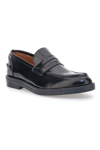 Schwarze Mokassins aus echtem Leder Pittarello 3252