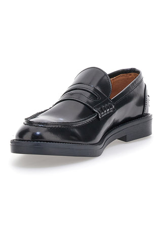 Schwarze Mokassins aus echtem Leder Pittarello 3252