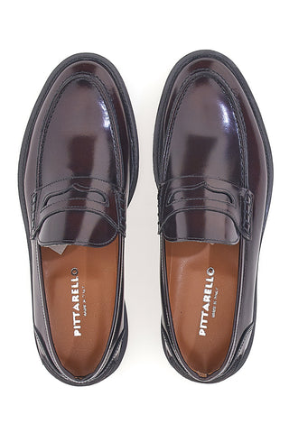 Bordeaux-Mokassins aus echtem Leder Pittarello 3252