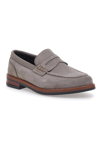 Mocassini tortora con bocca di leone PITTARELLO CLASS 014