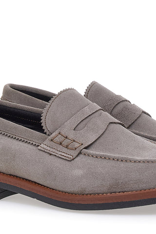 Mocassini tortora con bocca di leone PITTARELLO CLASS 014