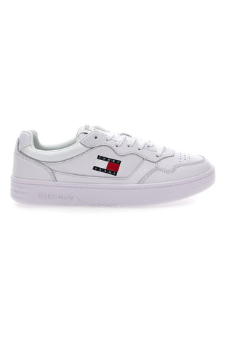 Weiße Sneakers mit Lederobermaterial TOMMY JEANS CUPSOLE