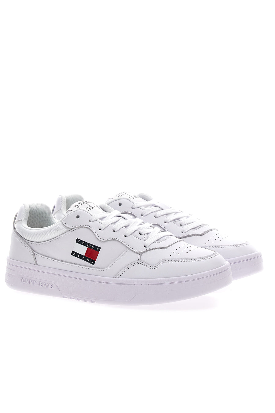 Sneakers Bianche Con Tomaia In Pelle TOMMY JEANS CUPSOLE da Uomo