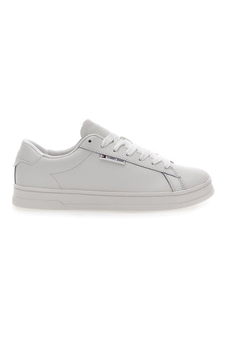 Weiße Sneakers mit Lederobermaterial TOMMY JEANS TJM LEATHER LOW CUPSOLE