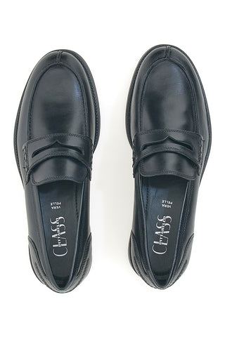 Schwarze Mokassins aus echtem Leder Pittarello Klasse 800