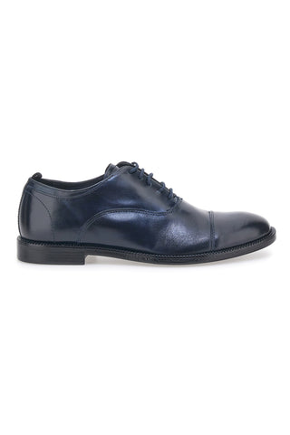 Scarpe Stringate Blu In Vera Pelle Pittarello Class 601