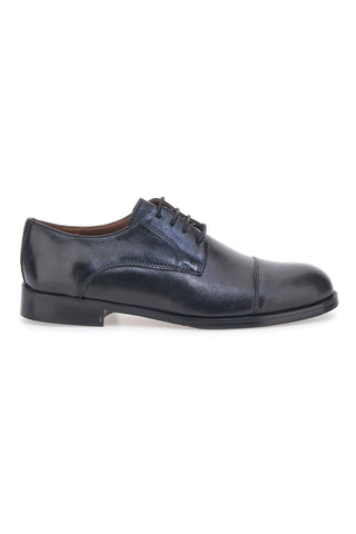 Schwarze Schnürschuhe mit Schnürsenkeln aus echtem Leder Pittarello Class 331