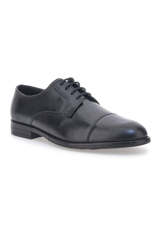Schwarze Schnürschuhe aus echtem Leder Made in Italy PITTARELLO 950