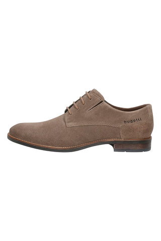 Taupefarbene Schnürschuhe mit Obermaterial aus Leder BUGATTI 311AJY071