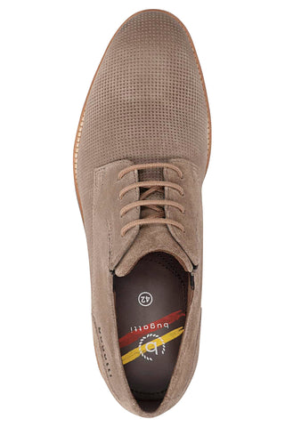 Taupefarbene Schnürschuhe mit Obermaterial aus Leder BUGATTI 311AJY071