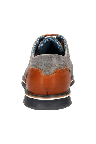 Scarpe Stringate Grigie con Tomaia Traforata in Pelle BUGATTI 3319711K