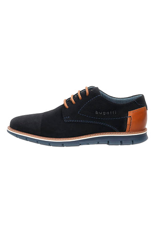 Blaue Schnürschuhe mit Obermaterial aus perforiertem Leder BUGATTI 3319711K