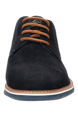 Blaue Schnürschuhe mit Obermaterial aus perforiertem Leder BUGATTI 3319711K