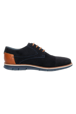 Blaue Schnürschuhe mit Obermaterial aus perforiertem Leder BUGATTI 3319711K